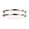 Nuvo Lighting 16W 10" LED Flush Mount, 3K Dimmable, Brushed Nickel White Lens 62/1561